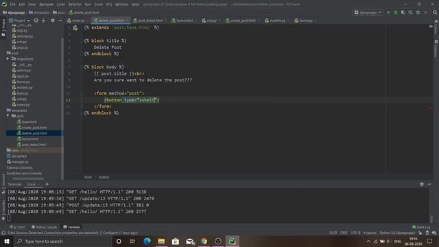 Django tutorials for beginners | #14 Post Update and Delete | web development with python| ammo cod смотреть онлайн