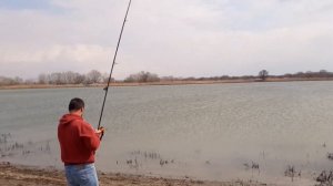 заброс карповым удилищем kaida furay K-series