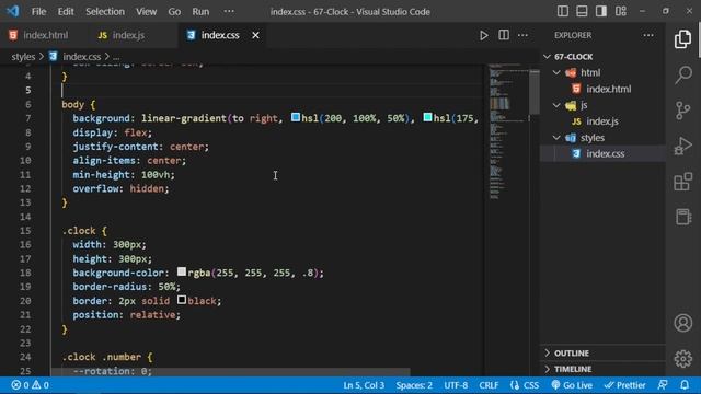How To Create Analog Clock With HTML, CSS, JavaScript смотреть онлайн