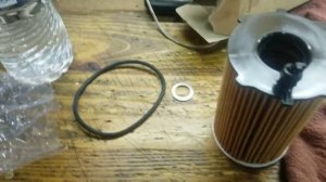 Hyundai Santa fe oil change.  filter on top.