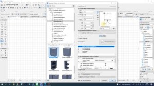Настройка кухонной тумбы  в ArchiCAD 25
