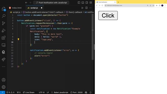 How To Send Push Notifications With JavaScript | JavaScript Tutorials смотреть онлайн
