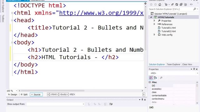 HTML Tutorial 2 - Bullets and Numbered Lists смотреть онлайн
