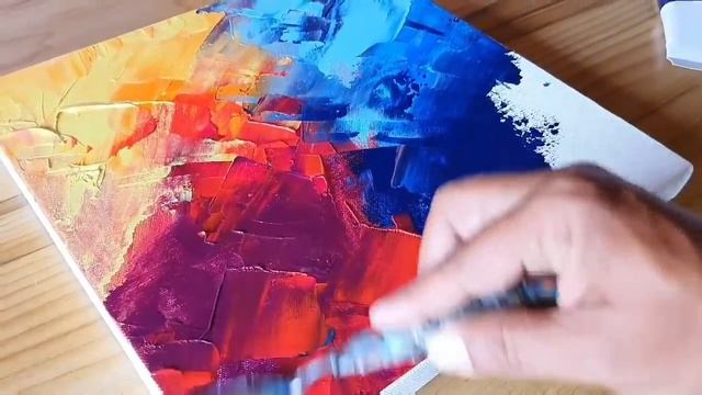 Day & Night / Easy Abstract Painting Demo / For Beginners / Relaxing / смотреть онлайн