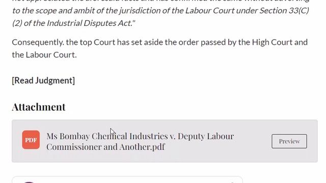 [Section 33C ID Act] Labour Court cannot adjudicate on questions of employer-employee relationship смотреть онлайн