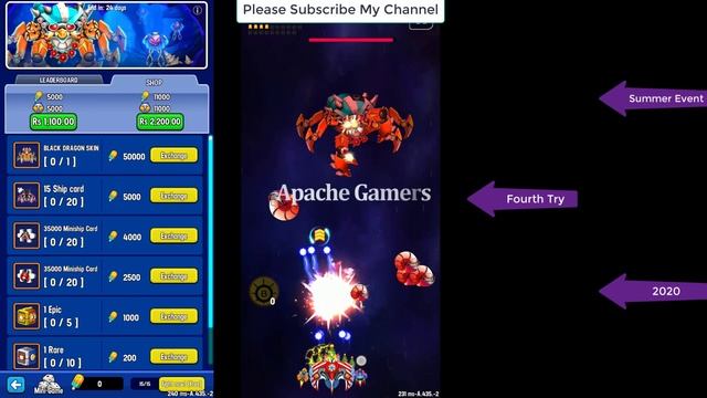 Galaxy Attack Space Shooter | New Summer Event 2020 | New Boss | By Apache Gamers смотреть онлайн