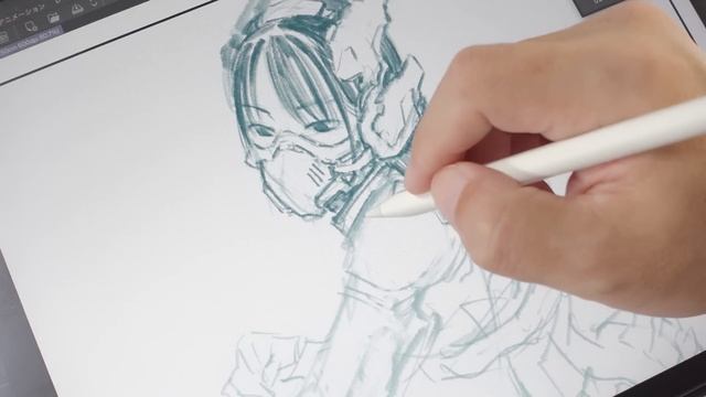 drawing on iPad : 強化スーツデザイン 　ラフスケッチ　CLIP STUDIO PAINT смотреть онлайн