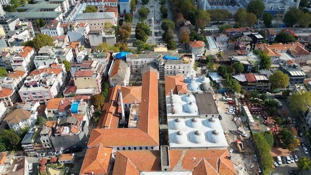 Стамбул. Площадь Султанахмет. Голубая мечеть. Глазами DJI Mini 3 Pro. смотреть онлайн