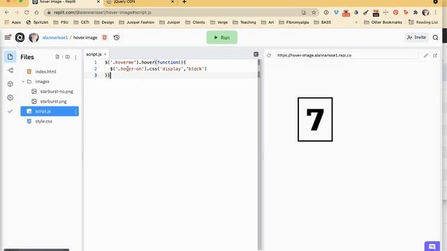 Changing images on hover using css and JQuery смотреть онлайн