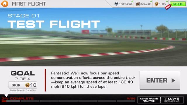 Real Racing 3: Aston Martin Valkyrie | First Flight (Stage 01 - Test Flight) смотреть онлайн