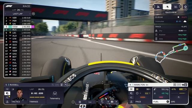 F1 Manager 23 - Mercedes AMG Petronas F1 Team - Azerbaijan RACE ep 5 смотреть онлайн