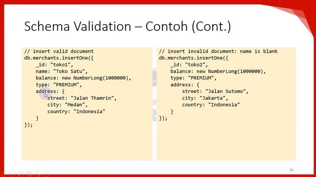 MongoDB Schema Validation смотреть онлайн