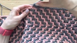 Ковер-дорожка: мозаичное вязание крючком