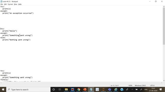 Python Exception Handling | try | Except | Finally | Python Programming | Python tutorial 42 смотреть онлайн