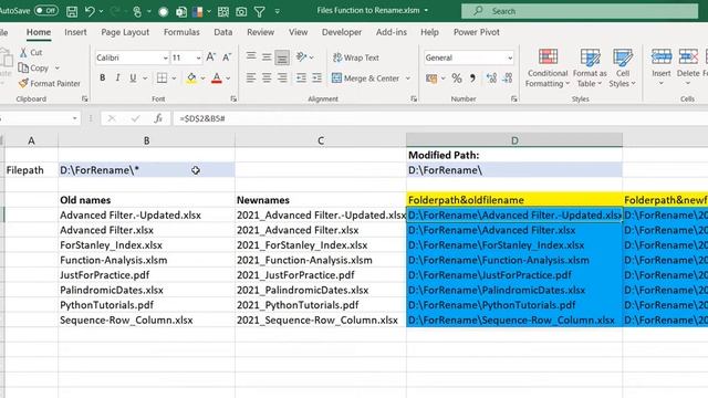 Excel VBA with FILES function to rename files смотреть онлайн