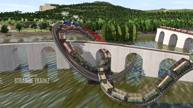 WOW! Thomas Passes Through Strange Railroad Tracks That Loop Up and Down | Trainz Railroad Simulato смотреть онлайн