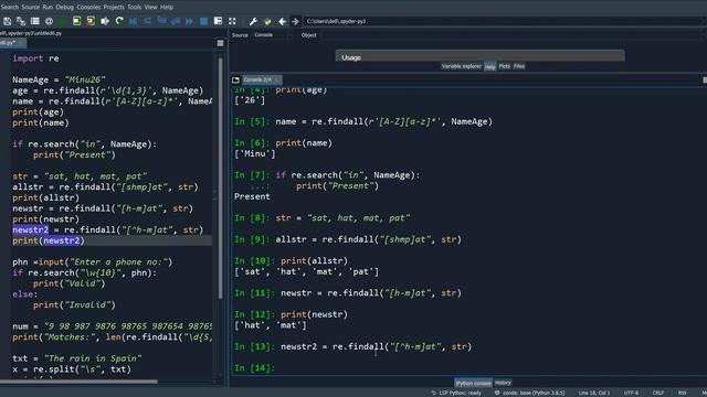 Python | RegEx Example смотреть онлайн