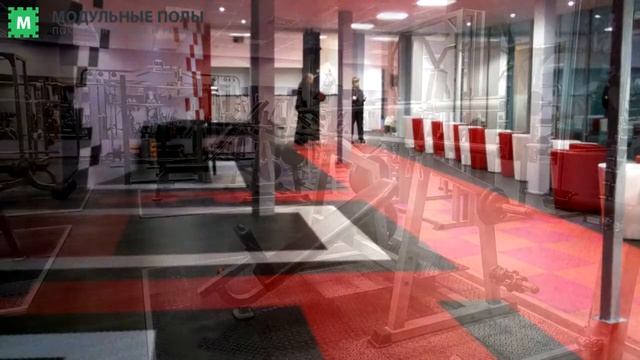 Напольное покрытие для спортзала. Модульные полы iNDUSTRIAL из ПВХ и резины. смотреть онлайн
