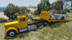 Мультик про машинки. Желтый эвакуатор и Полицейский микроавтобус. Манкиту