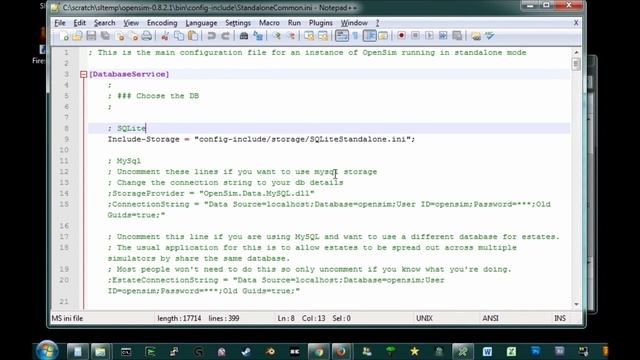 15 - Video Tutorial: Configure MySQL for OpenSim смотреть онлайн
