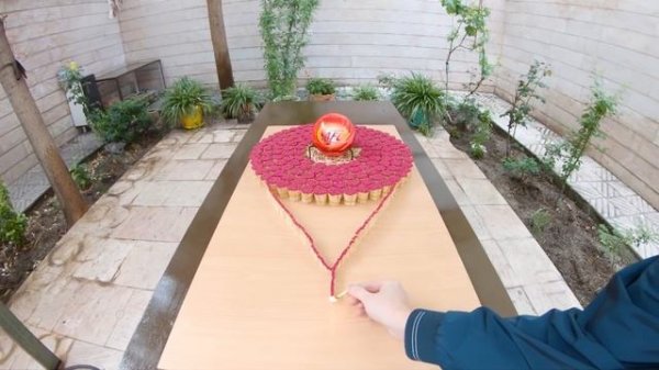 25000 Matches Domino vs Fire Extinguisher Ball AFO