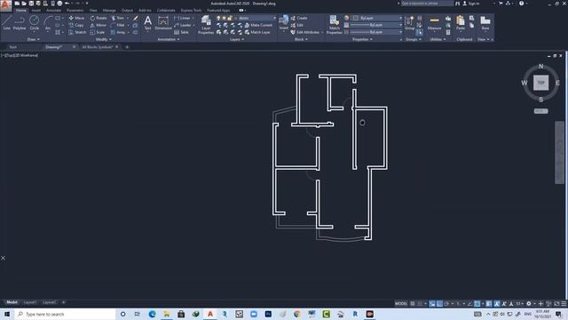 Making a simple floor plan in AutoCAD-Step by Step- Students-Architecture смотреть онлайн