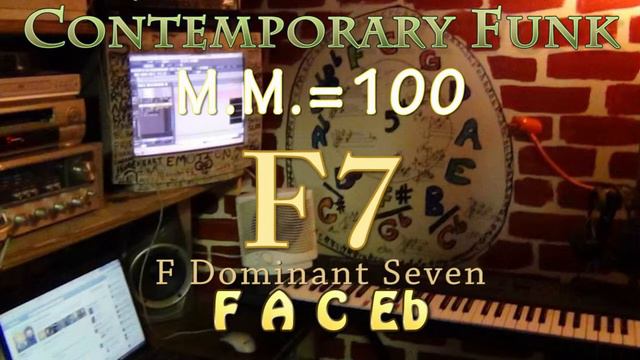 F7 - Dominant Seven - One Chord JamTrack - Contemporary Funk M.M. = 100