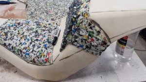 Изменение формы и перетяжка мотосиденья под Saddlemen.