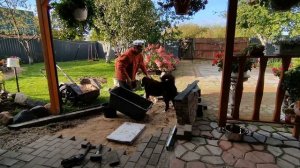 УКЛАДКА  БРУСЧАТКИ . КАК УКЛАДЫВАТЬ БРУСЧАТКУ СВОИМИ РУКАМИ ВО ДВОРЕ ДОМА ИЛИ ДАЧИ .