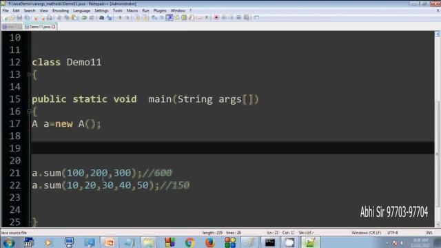 varargs method in java in hindi part -5 смотреть онлайн