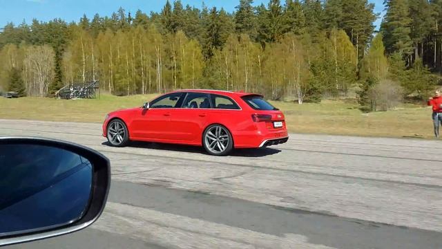 [4k] Tuned Nissan GTR E85, ECU + exhaust vs DBR Audi RS6 Stage 2 Misano Red (750 HP 1000 Nm) смотреть онлайн