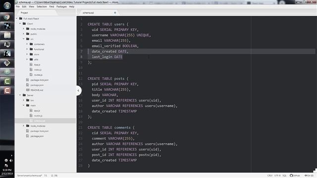 11 creating the schema sql file смотреть онлайн