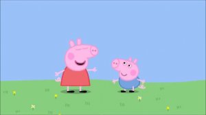 Заставка мультсериала «Свинка Пеппа» — замедление с x0,9 до x0,125
