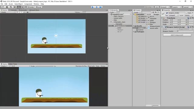 Глобальная логика оружия в Unity / смена оружия смотреть онлайн