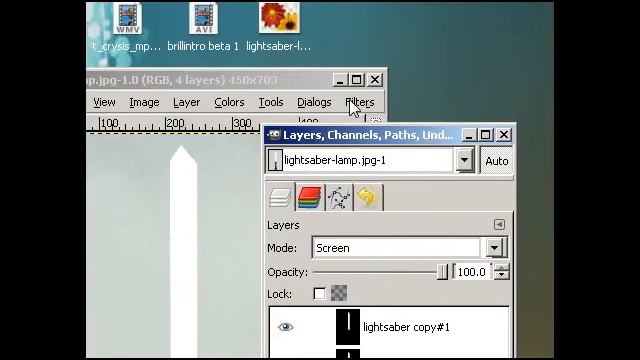 Make A Lightsaber With Gimp