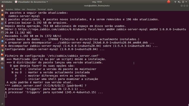 Dica Update Zabbix 5.4 Para 6