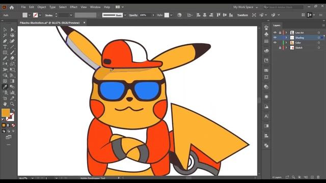 Creating A Flat Design In Adobe Illustrator . Adobe Speed Art