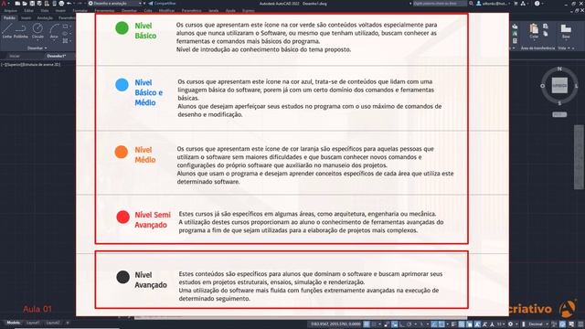 Curso de AutoCAD 2023 - Aula 01/45 - Apresentação do Curso - Autocriativo смотреть онлайн