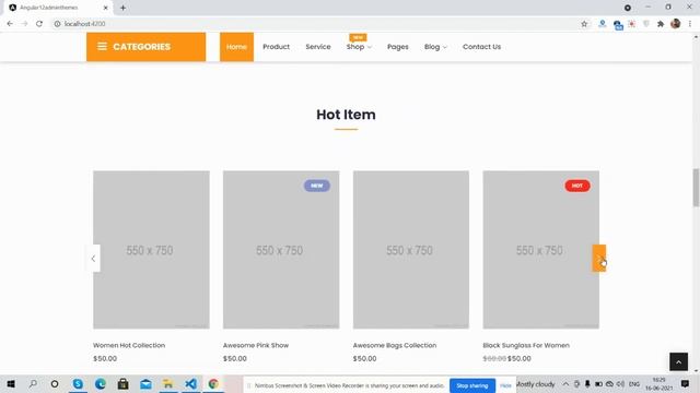 Angular 12 J-Shop Ecommerce Home Page Template Free смотреть онлайн