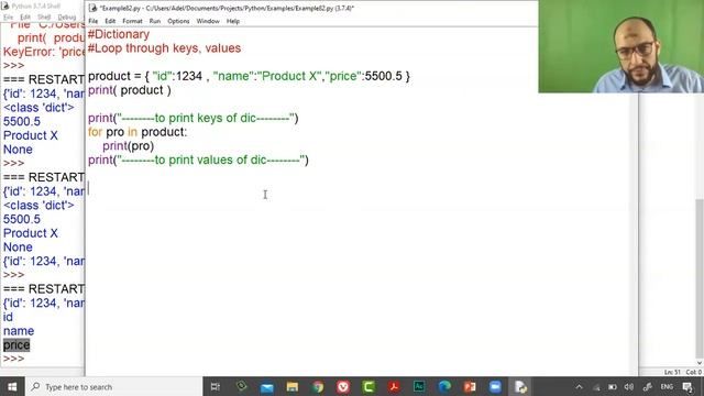 27 Python Course L8 Dictionary Introduction, Definition, get values, for loop through dict, it смотреть онлайн