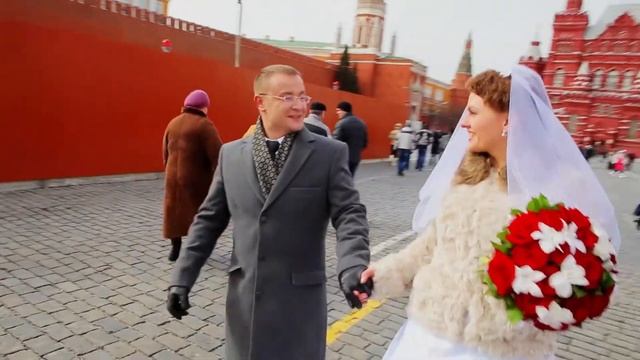 Свадебная прогулка по Красной Площади. смотреть онлайн