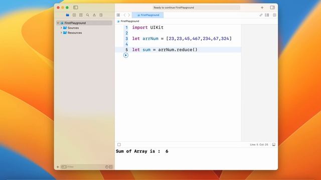 How to calculate the sum of all elements in Int and Double Array in Swift Xcode Program смотреть онлайн