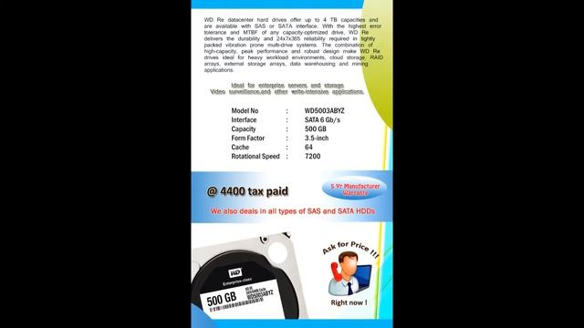 500GB WD Re SATA 7200 RPM HDD (WD5003ABYZ) @4400 by ValuePlusMachines смотреть онлайн