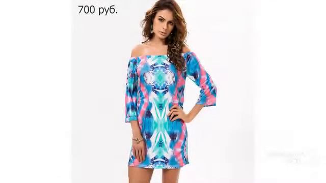 Одежда с AliExpress. Красивое летнее платье мини с открытыми плечами и цветочным рисунком. смотреть онлайн
