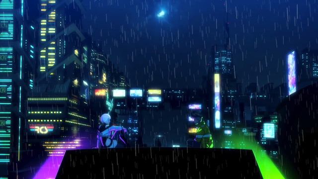 Light Rain // David & Lucy // Cyberpunk Edgerunners 3 hour Rain Ambience смотреть онлайн
