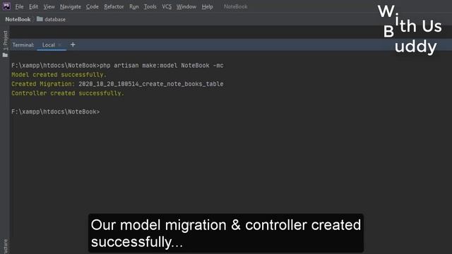 #Laravel8 Part 02. Migration & DB Connect Laravel8 tutorial. NoteBook by With Us Buddy смотреть онлайн