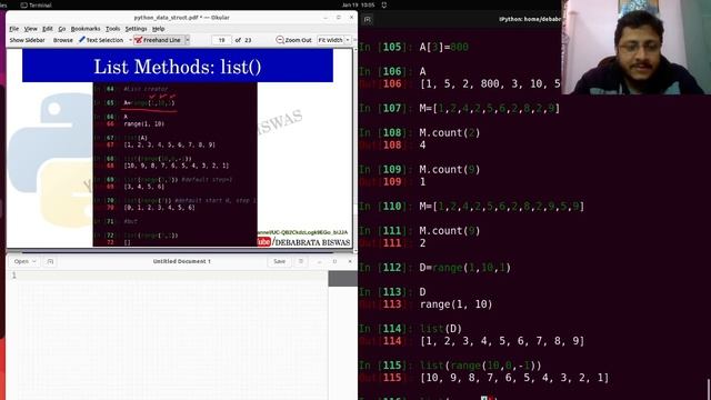 Python Tutorial with Debabrata | Data Structure in Python | LISTS part-2 | Class-5 смотреть онлайн