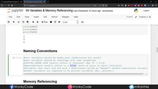 Variables and Memory Referencing | Python Tutorials | Python for Data Science | Telugu смотреть онлайн