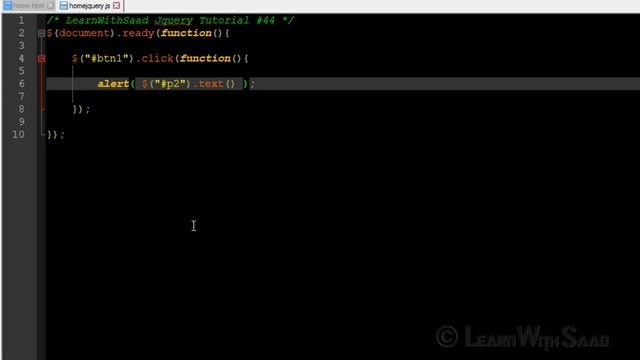 JQuery-44 GET text by text() of JQuery in English - LearnWithSaad смотреть онлайн